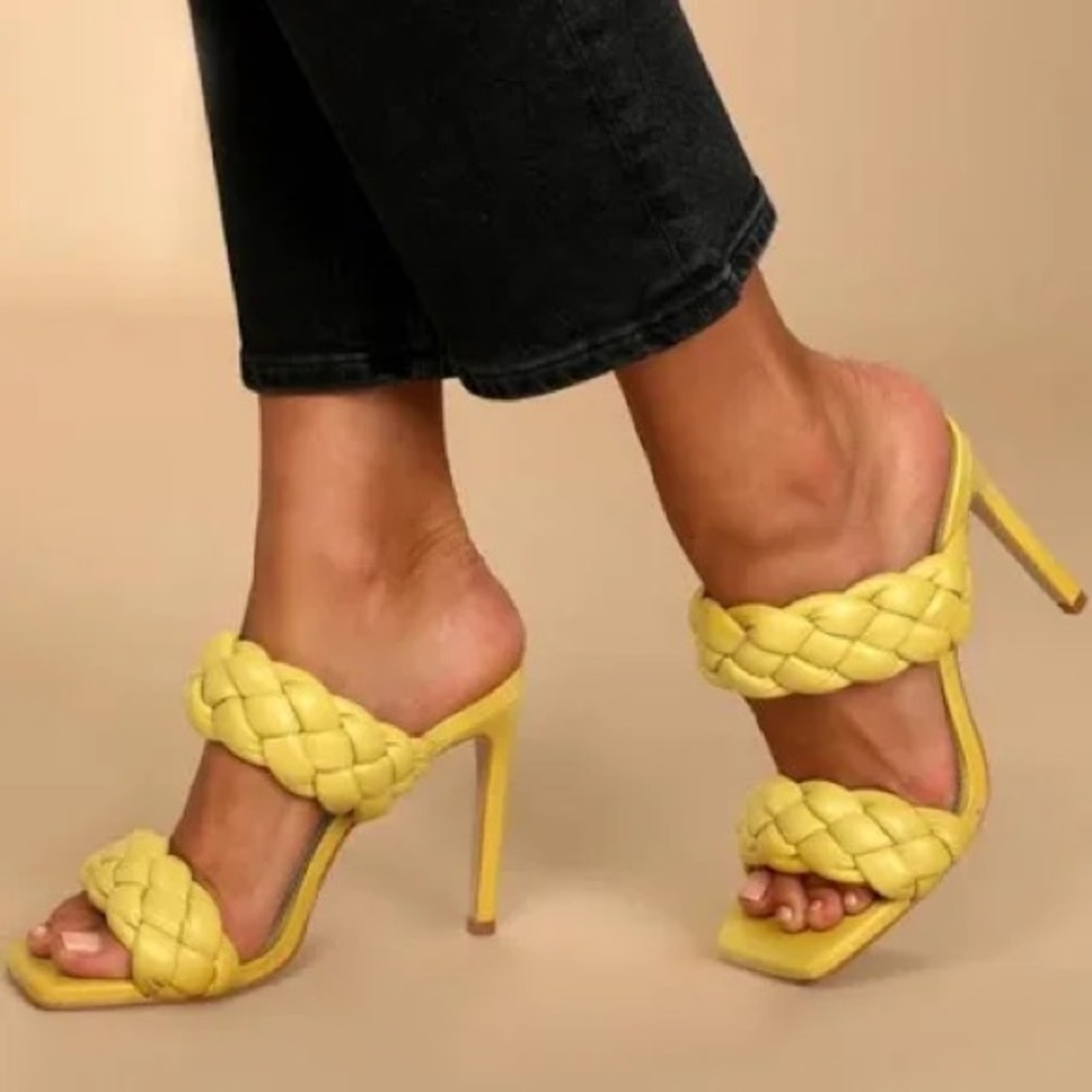 Steve Madden • Mustard Braided Heels • 7.5 - Picture 5 of 8